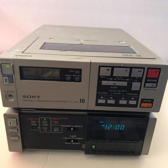Vintage Sony Portable Betamax Videocassette-Recorder SL-2000 TT-2000 Timer Tuner - Picture 7 of 8